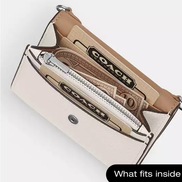 NWT Coach mini envelope wallet with strap - Picture 6 of 6